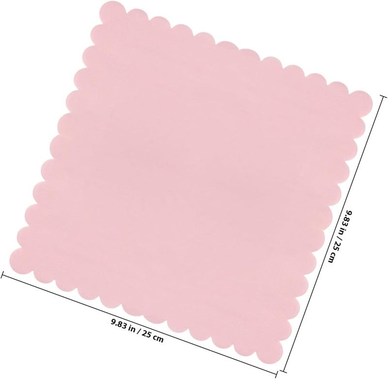 مناديل العشاء الوردي الفاتح المزخرف 150 قطعة بالجملة لحفلات الزفاف والاستحمام - Image 2